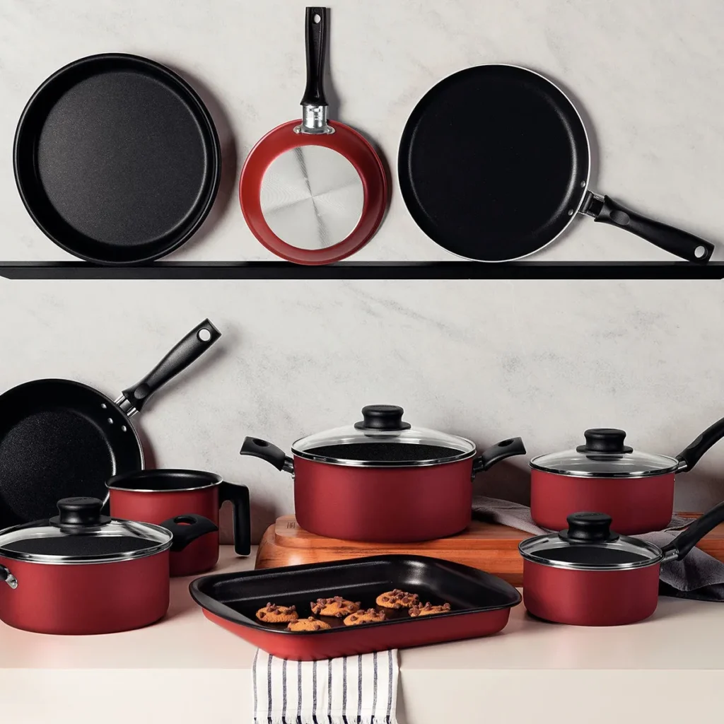 Jogo de Panelas Tramontina Turim em Aluminio com Revestimento Interno e Externo em Antiaderente Starflon