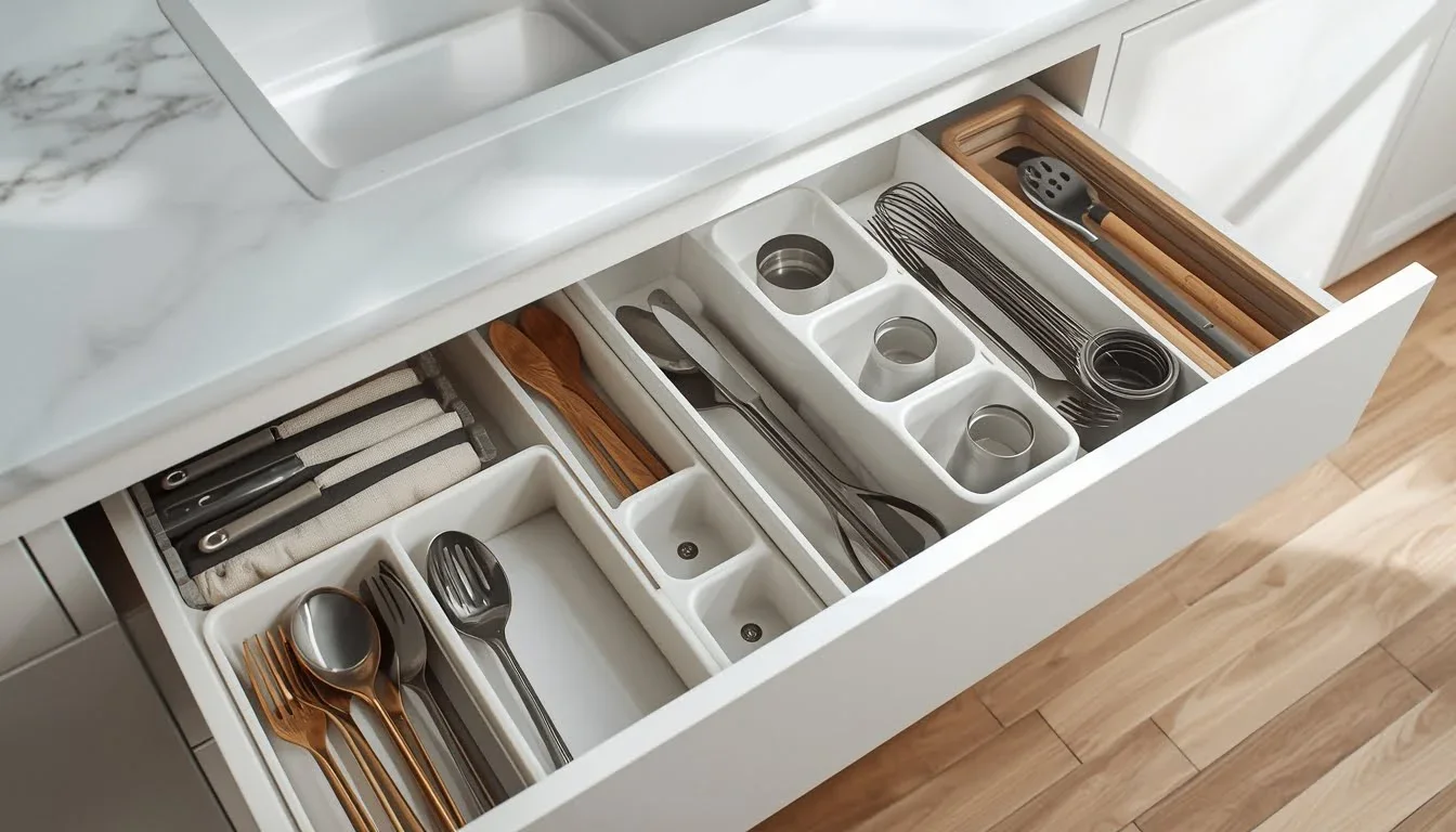 utensílios e organização da cozinha moderna