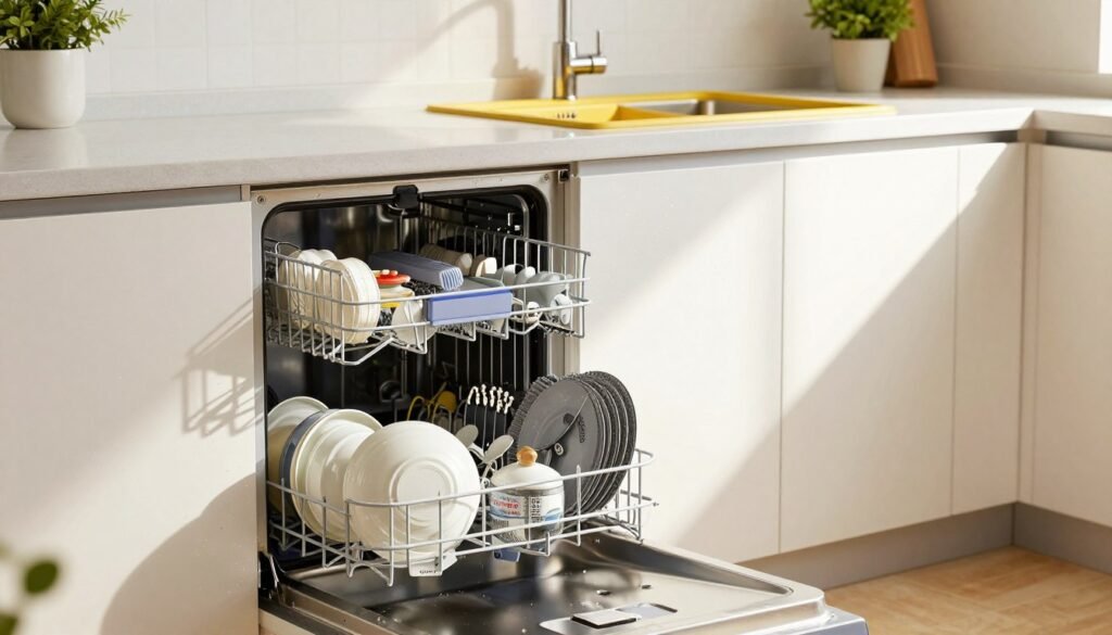 O que faz uma lava-louças gastar menos água do que a pia